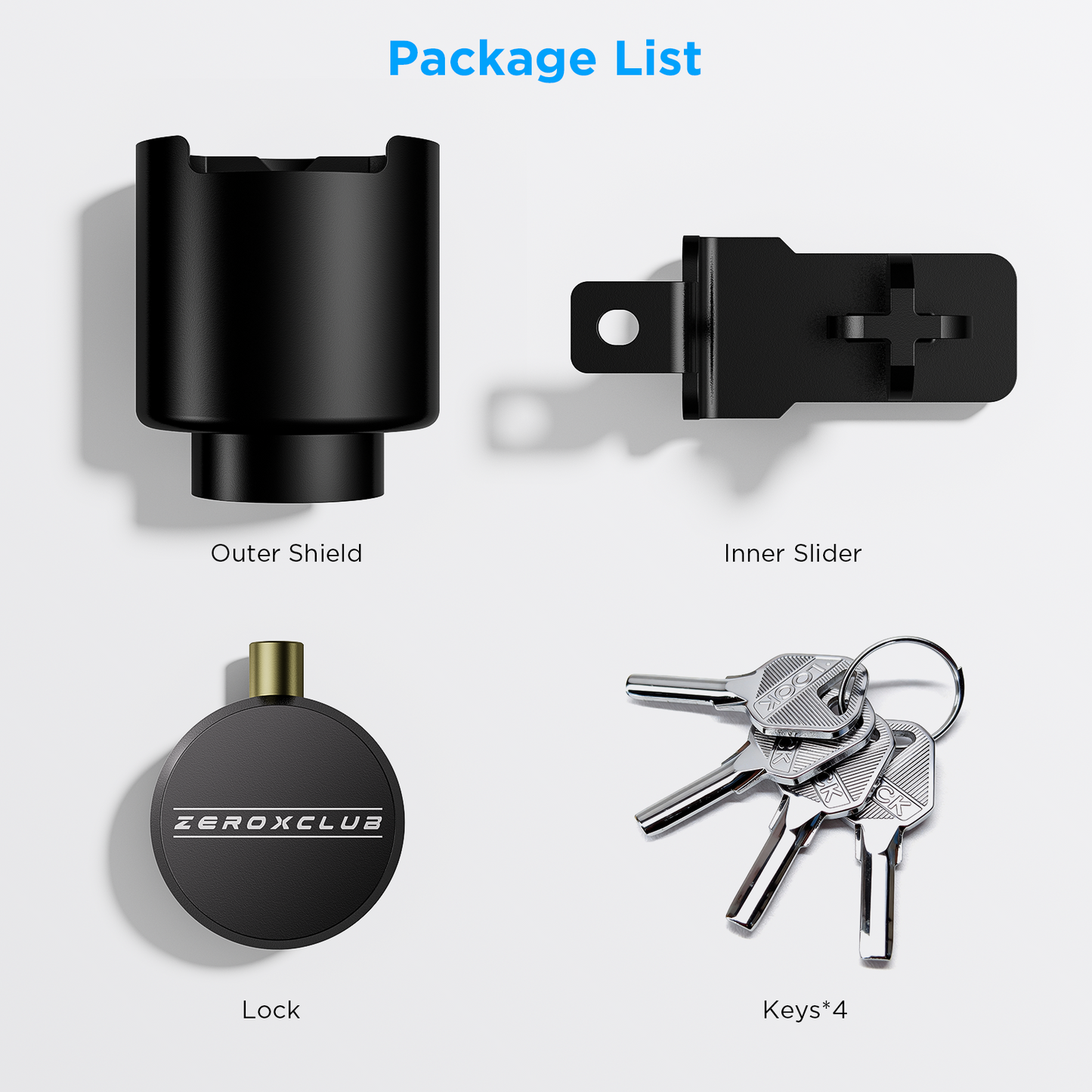 ZEROXCLUB Upgraded Trailer Lock Fits 2-5/16 Inch Coupler, Safety Chains Anti-Theft Trailer Coupler Lock, Heavy Duty Trailer Hitch Lock for Travel RV, Boat, Trailer