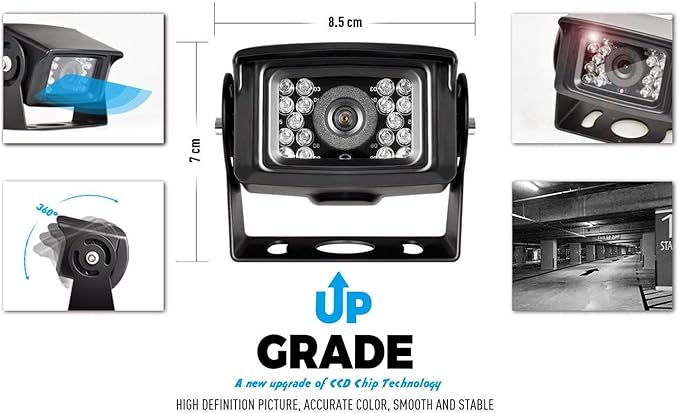 Rear View Safety Waterproof Backup Camera - Commercial Grade - Built for Trucks,RV's,Buses and Trailers for ERY01