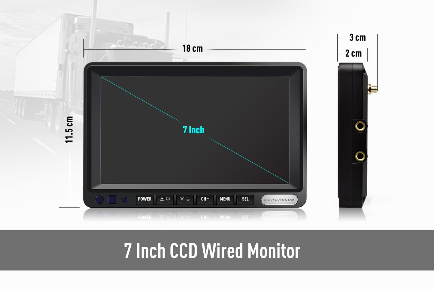 ZEROXCLUB Wireless Backup Camera System Kit for Rv/Truck/Bus/Pickup/Van, No Interference,Night Vision, IP69 Waterproof Rear View Camera + 7’’ LCD Wireless Reverse Monitor (W01-7 inch)