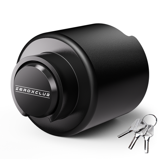 ZEROXCLUB Upgraded Trailer Lock Fits 2-5/16 Inch Coupler, Safety Chains Anti-Theft Trailer Coupler Lock, Heavy Duty Trailer Hitch Lock for Travel RV, Boat, Trailer
