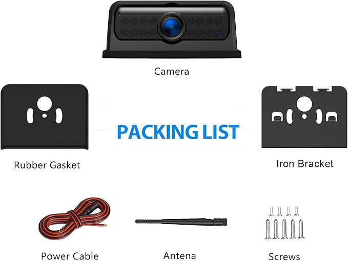 Single Wireless Side Camera sutable for ZEROXCLUB BW7 Wireless Backup Camera System, IR Night Vision, IP69k Waterproof - BW7S