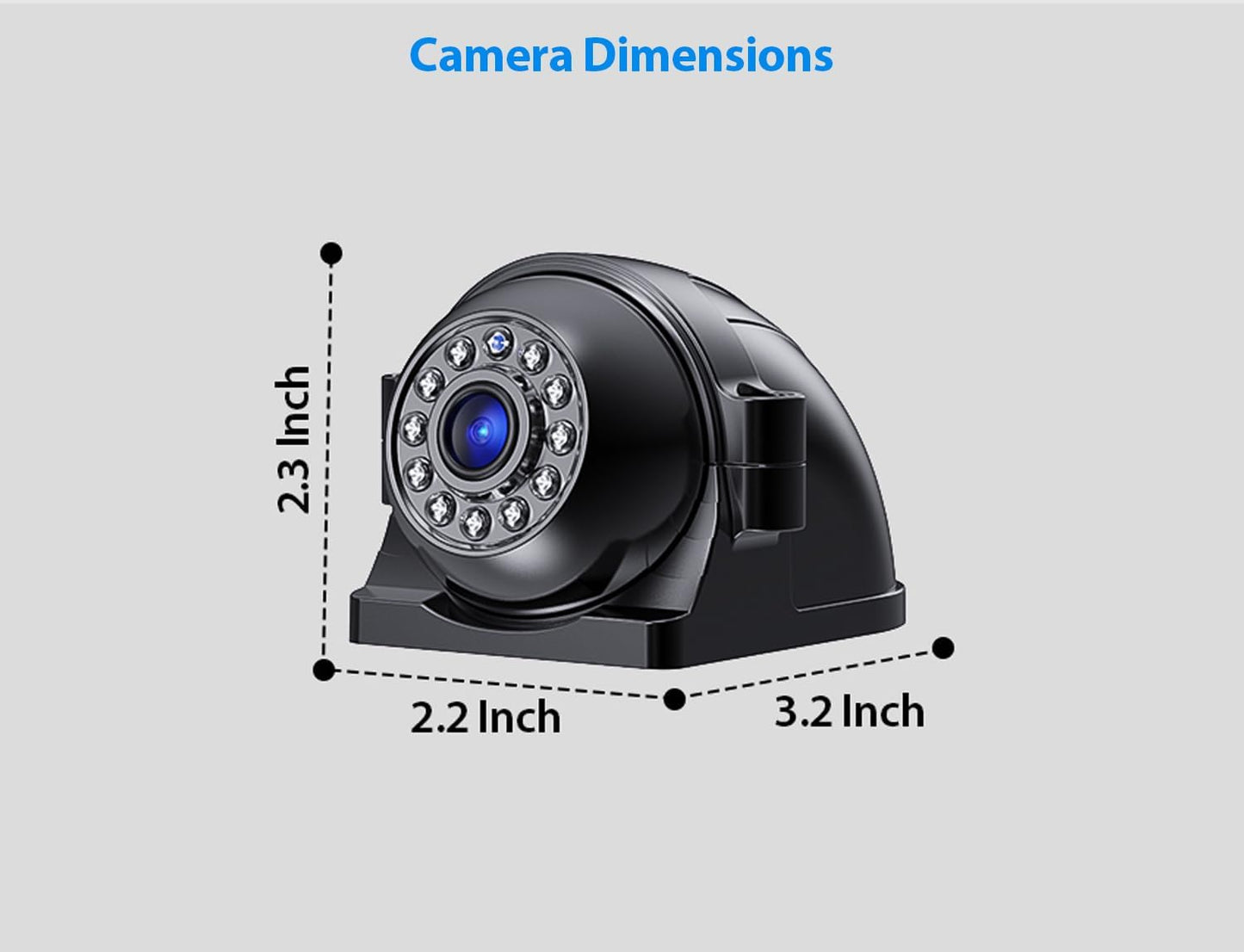 ZEROXCLUB Wired Side View Camera for BY701A BY702A BY704A BY902A BY904A BY102A BY104A. Replacement Backup Camera for ZEROXCLUB System Kit(BY701ACS)