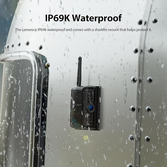 Single Wireless Side Camera sutable for ZEROXCLUB BW7 Wireless Backup Camera System, IR Night Vision, IP69k Waterproof - BW7S