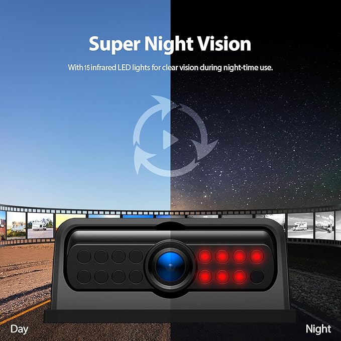 Single Wireless Side Camera sutable for ZEROXCLUB BW7 Wireless Backup Camera System, IR Night Vision, IP69k Waterproof - BW7S