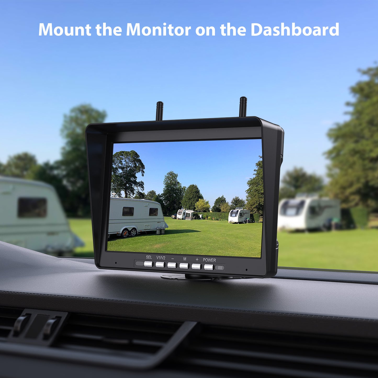 ZEROXCLUB 10.1" RV Backup Camera Wireless System Plug and Play, Pre-Wired for Furrion RV Trailer Camper Motorhome, HD 1080P DVR Monitor with Rear View Camera, IR Night Vision IP69K Waterproof, BY5