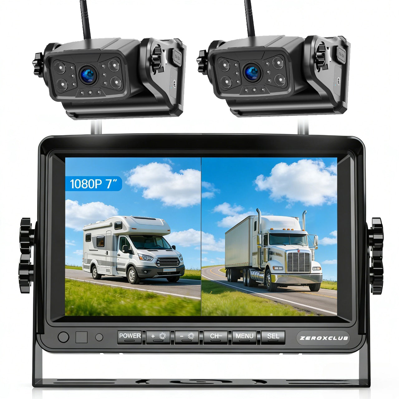 ZEROXCLUB Magnetic Wireless RV Backup Camera System: 7