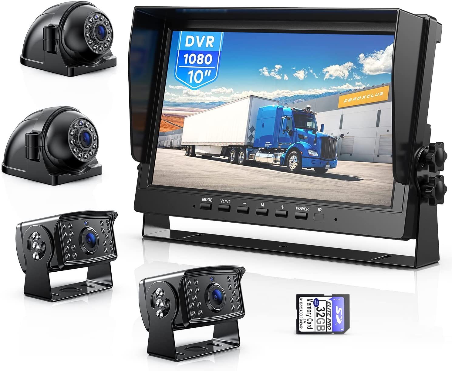 ZEROXCLUB HD Backup Camera System Kit, Loop Recording 10